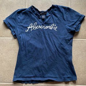 Abercrombie & Fitch Vintage Blue T-Shirt From Early 2000's - Good Condition